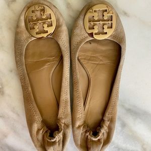 Tan Suede Size 8.5 Tory Burch Flats